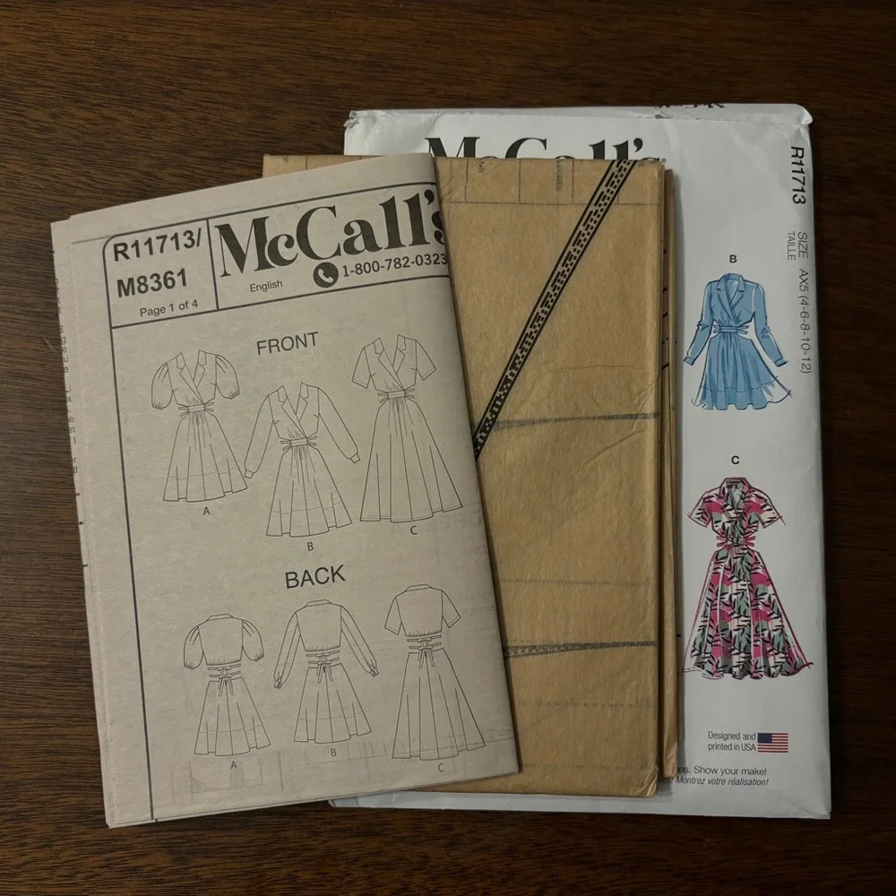 McCall’s Pattern R11713 AX5 for Misses’ Dress